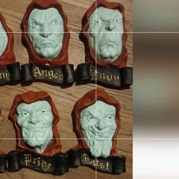 Design Toscano Handcrafted Seven Deadly Sins European-Style Wall Sculptures - Picture 2 of 15